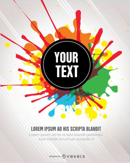 Colorful paint splatters poster Colorful paint splatters poster
