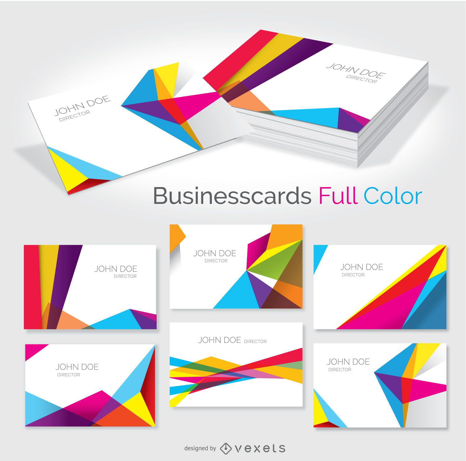 Business card colorful geometrics