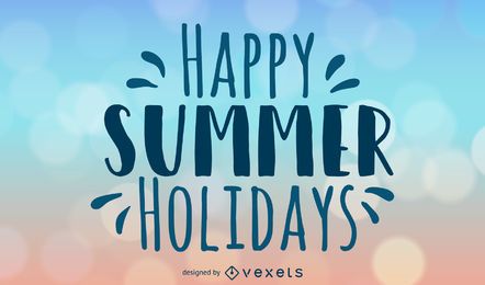 Happy Summer Holidays Background Design Happy Summer Holidays Background Design