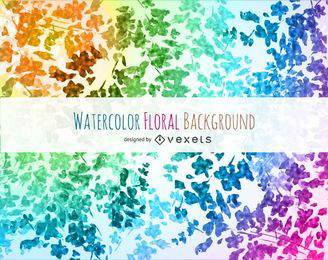 Fondo floral acuarela
