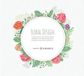 Rounded floral design