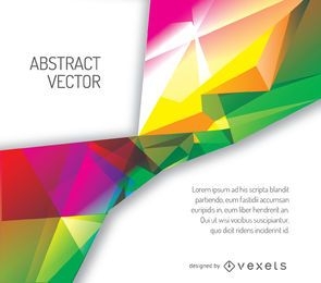 Colorful polygonal cover template