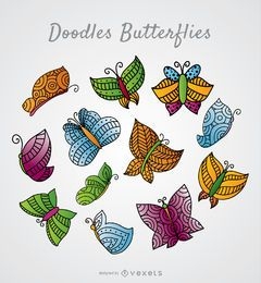 Mariposas coloridas y decoradas
