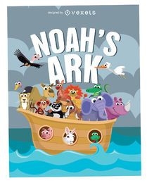 Cartoon Noah's Ark Poster
