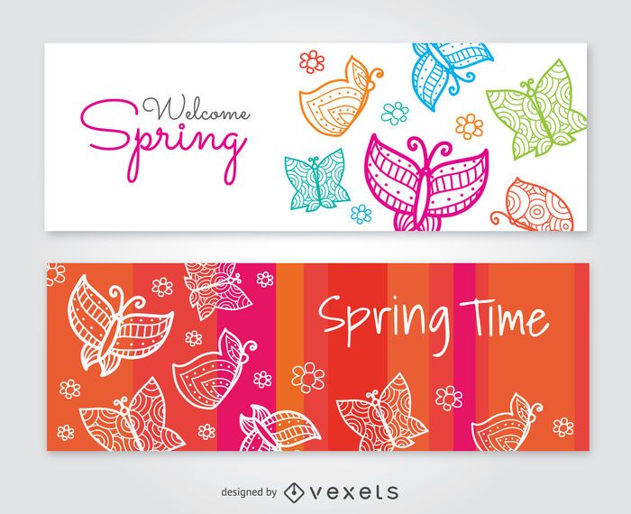 2 color butterfly banners with message 2 color butterfly banners with message