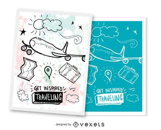 Set of 2 traveling postcards Set of 2 traveling postcards