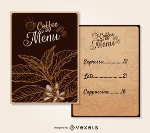 Coffee menu template Coffee menu template