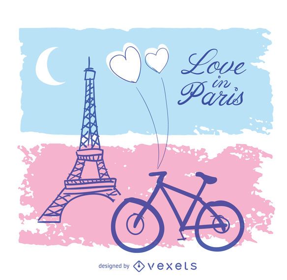 Tarjeta de amor en París Tarjeta de amor en París