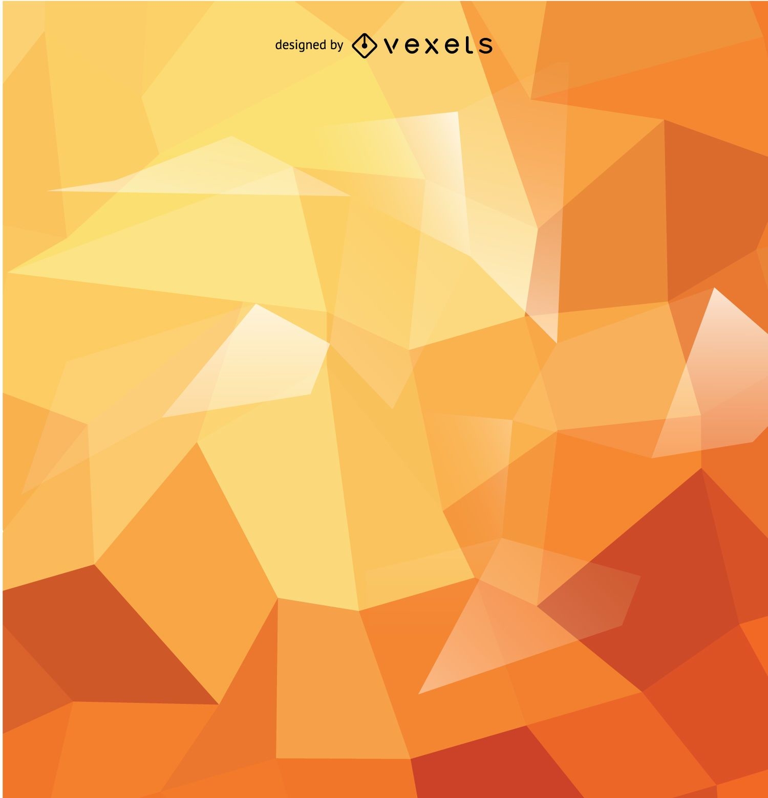 Abstract polygonal background in orange tones