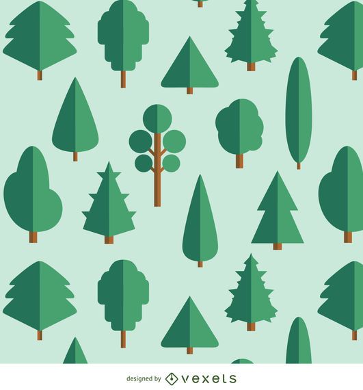 20 Los árboles Flat - variados tipos 20 Los árboles Flat - variados tipos