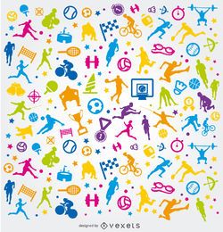 Bunter einfacher Sporthintergrund