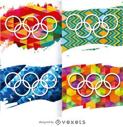 Rio 2016 - Anéis Olímpicos em fundos Rio 2016 - Anéis Olímpicos em fundos