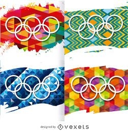Rio 2016 - Olympic rings on backgrounds