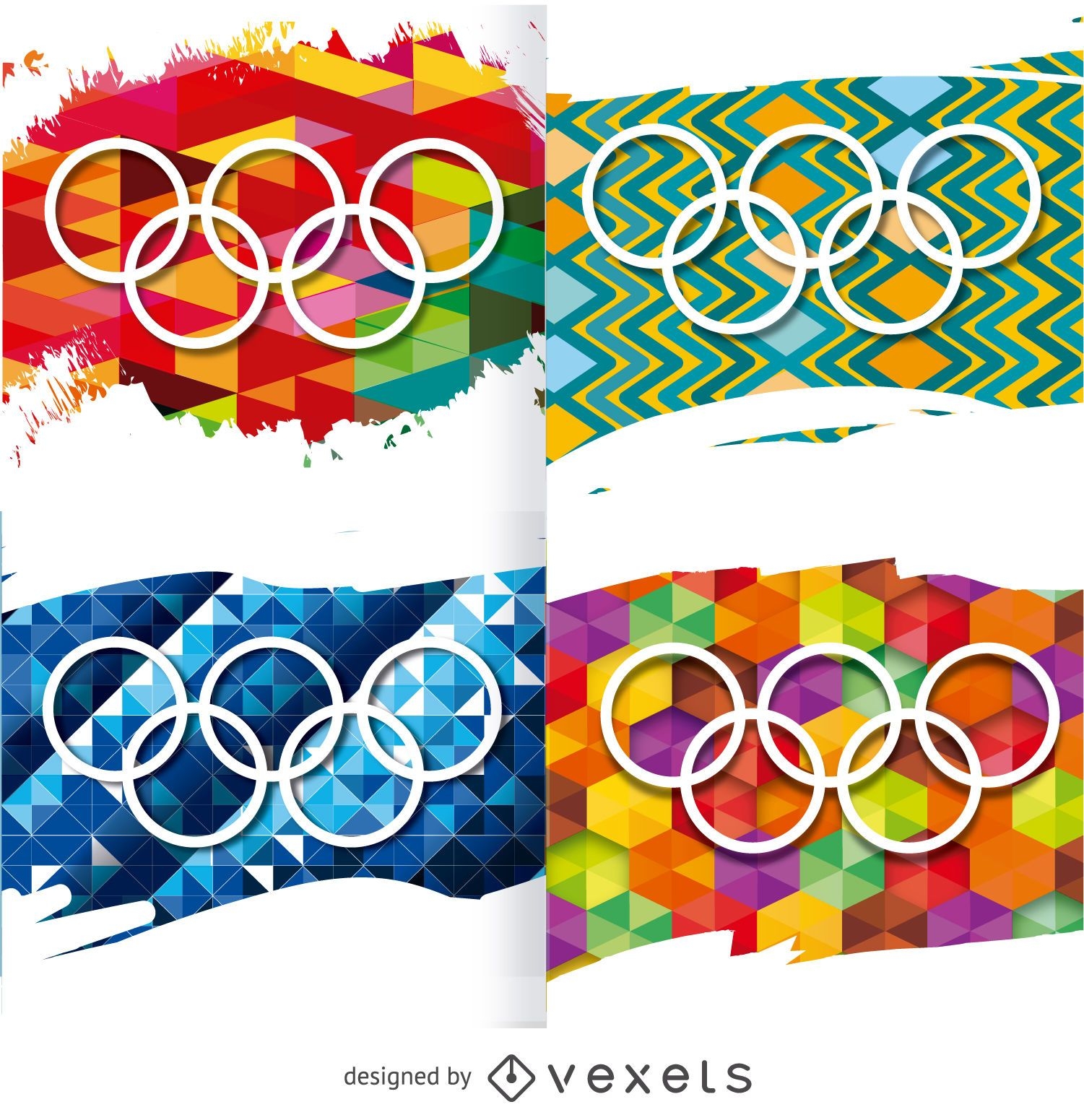 Rio 2016 - Olympische Ringe auf Hintergr?nden
