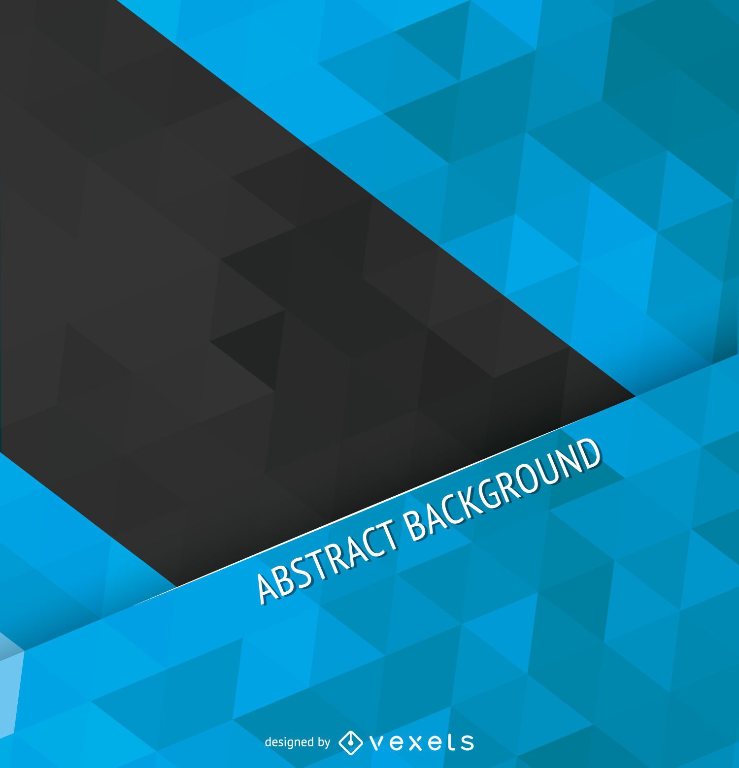 Blue and black polygonal cover