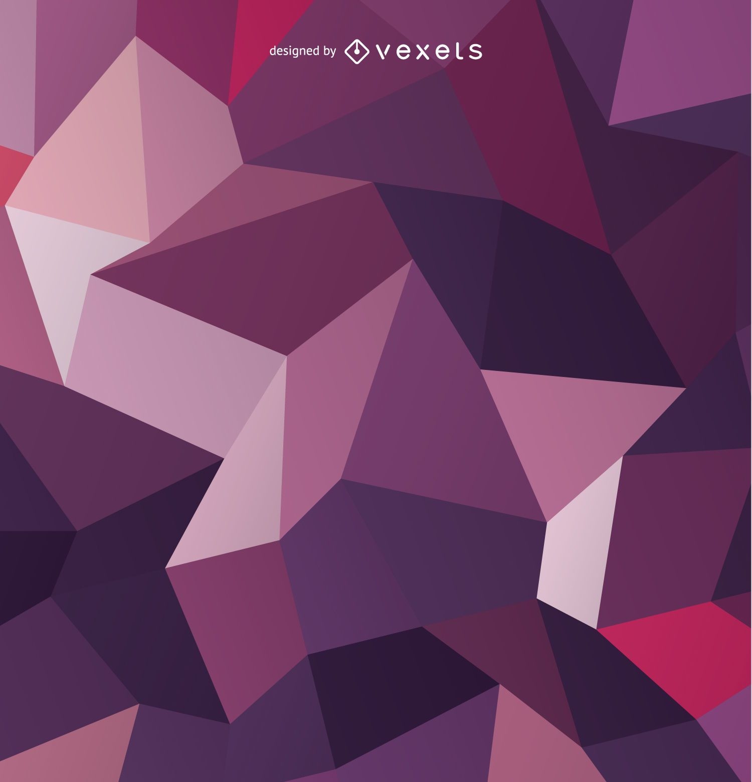 Polygonal 3D purple background