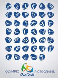 Pictogramas de ícones do vetor Rio 2016 Pictogramas de ícones do vetor Rio 2016
