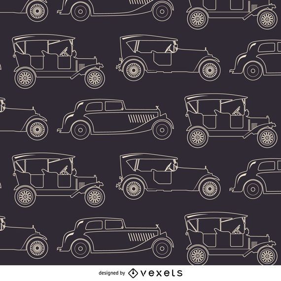 Vintage car seamless pattern Vintage car seamless pattern