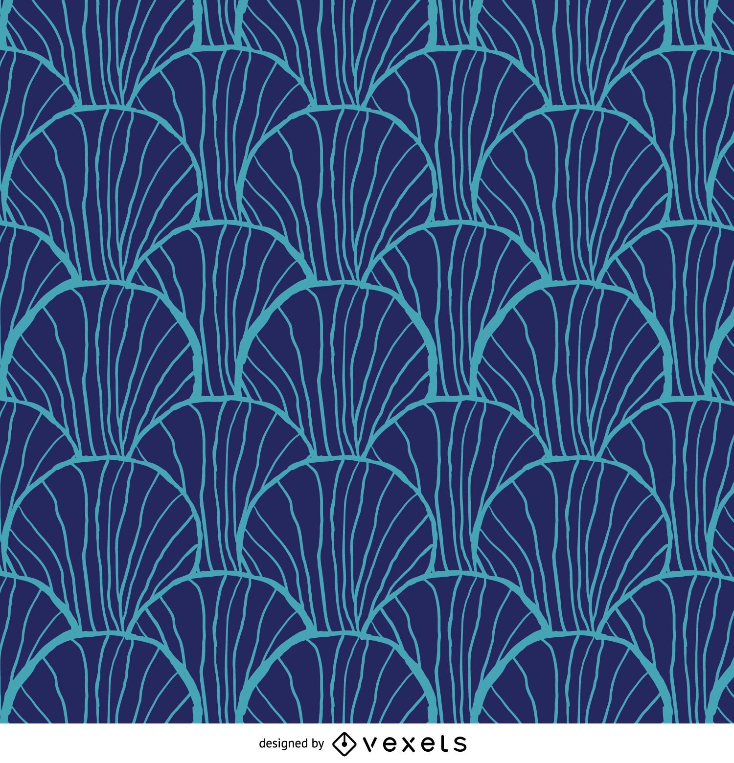 Retro pattern in blue