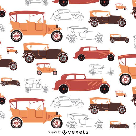 Vintage car tileable in warm tones Vintage car tileable in warm tones