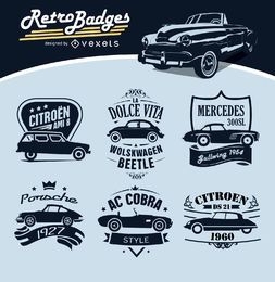 6 Retro Badges Cars 