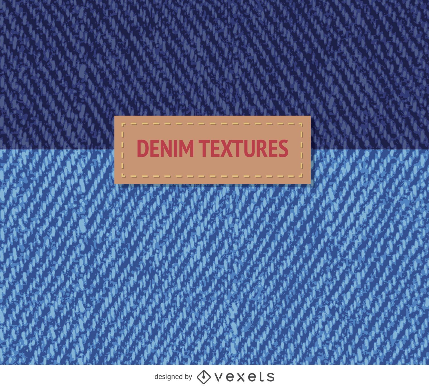 2 Blue Denim Textures Vector Download