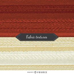 2 texturas de tela en tonos rojo y beige