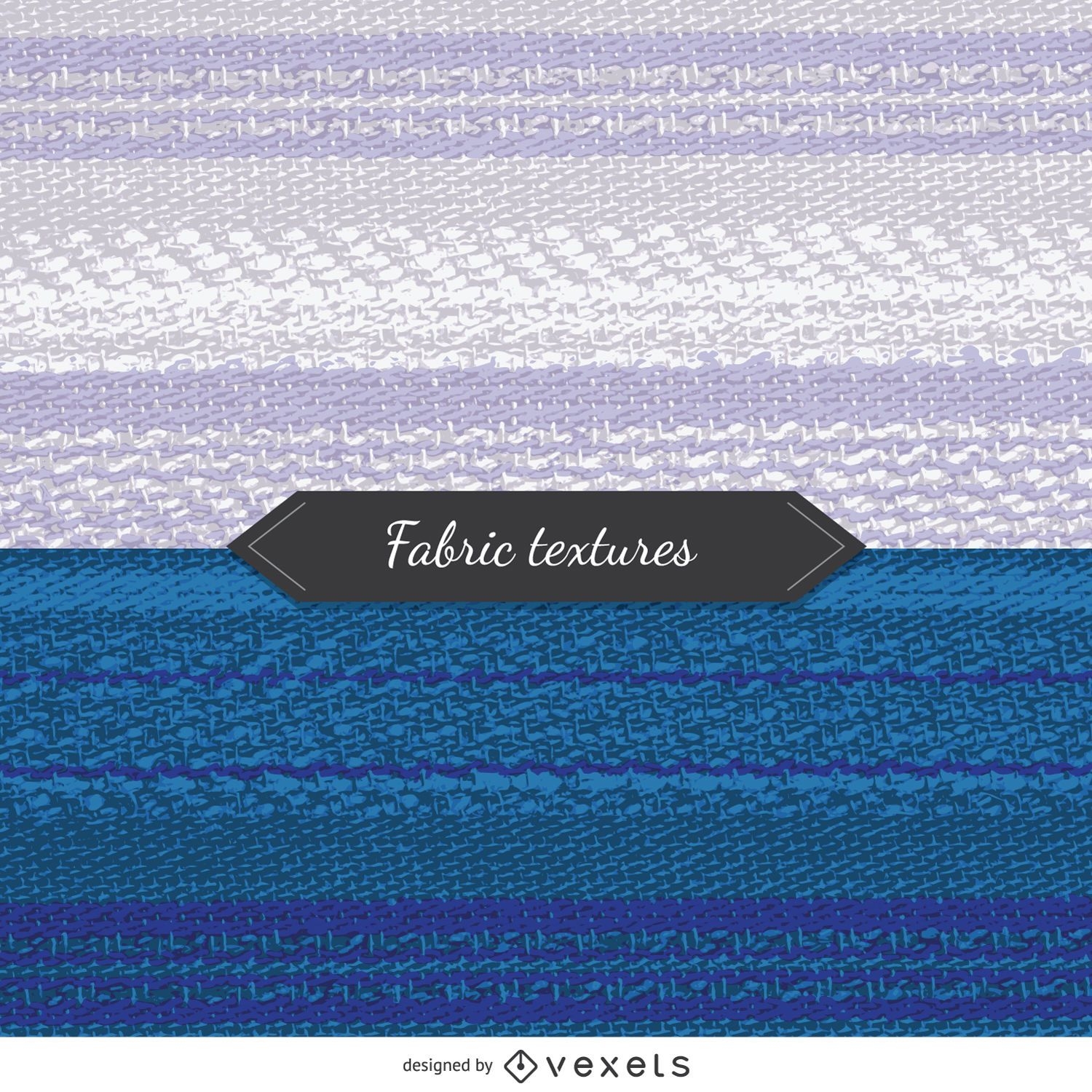 2 texturas de tecido em tons de azul e branco