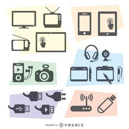 Technology vectors set