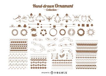 Hand drawn ornament collection Hand drawn ornament collection