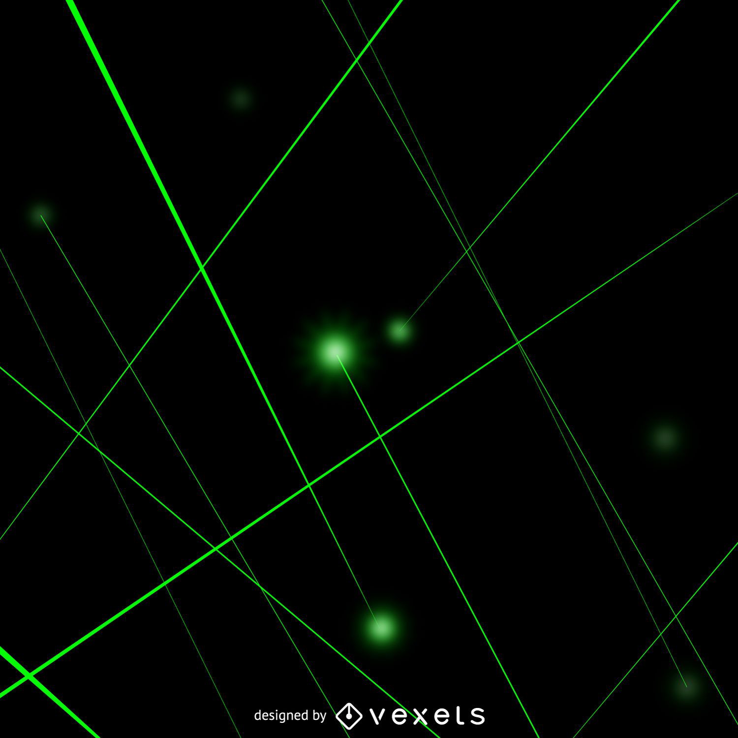 Grüne Laserstrahlen