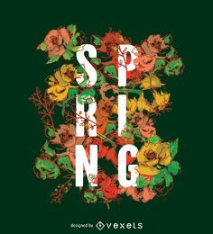 Fondo de pantalla de signo de primavera tipográfico