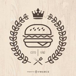 Emblema de fast food Hispter