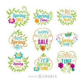 Conjunto de vector de venta de primavera