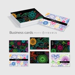 Floral business cards template