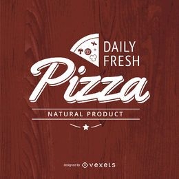 Vintage typographic pizza logo
