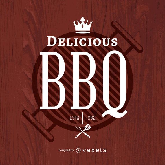 Delicioso logo de barbacoa Delicioso logo de barbacoa