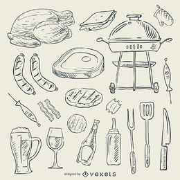 BBQ doodle set