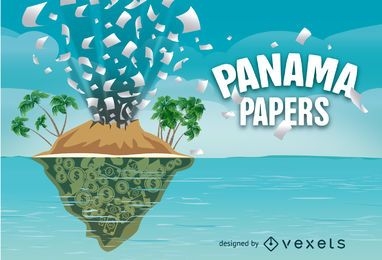 Desenho vetorial de Panama Papers