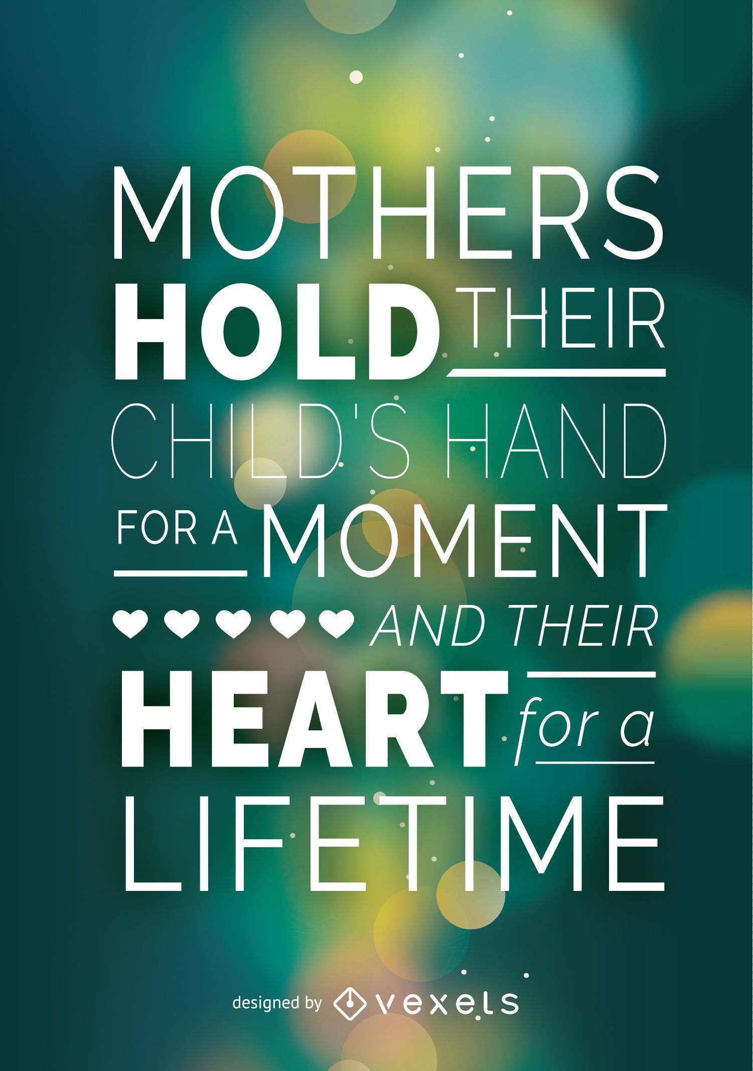 Cartaz do dia das mães com citação