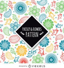 Fundo colorido de paisley