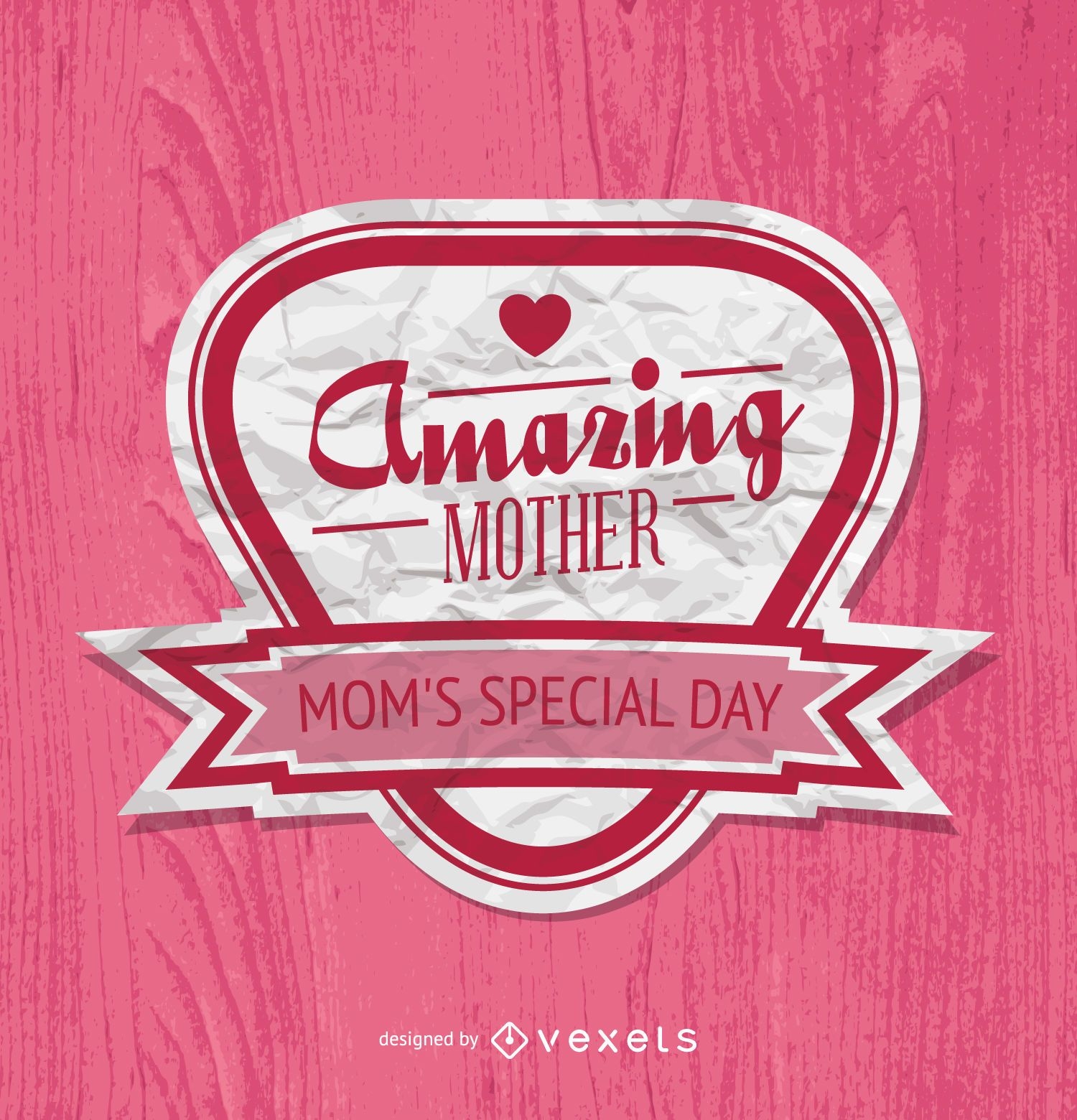 Mother's Day badge in pink
