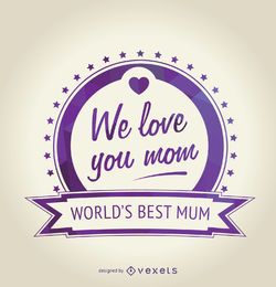 Purple Mother's Day badge