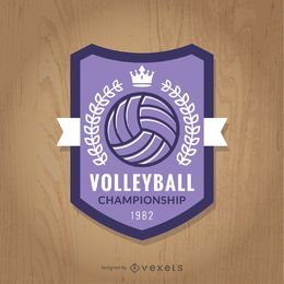 Lila Volleyball-Meisterschaftsabzeichen