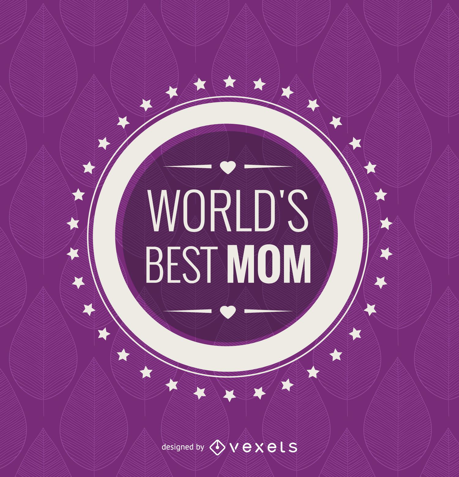 Kreisen Sie das beste Mutter-Emblem der Welt ein