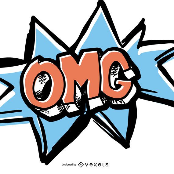 OMG Comic Sound Effect Vector Download