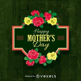 Cartel de feliz día de la madre con flores