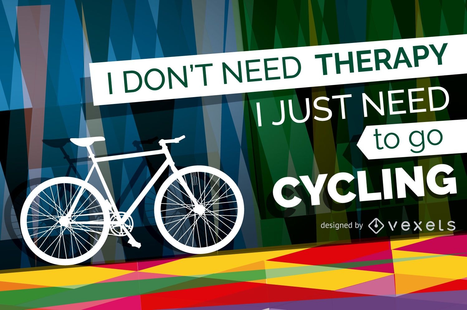 Cartaz de bicicleta com mensagem