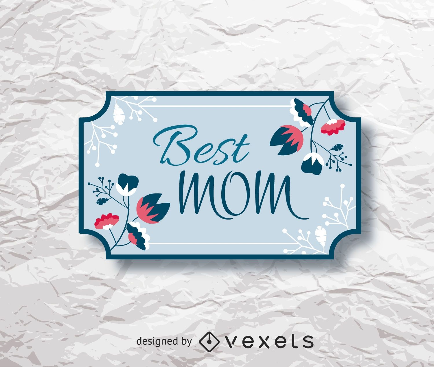 Mother's Day floral gift tag