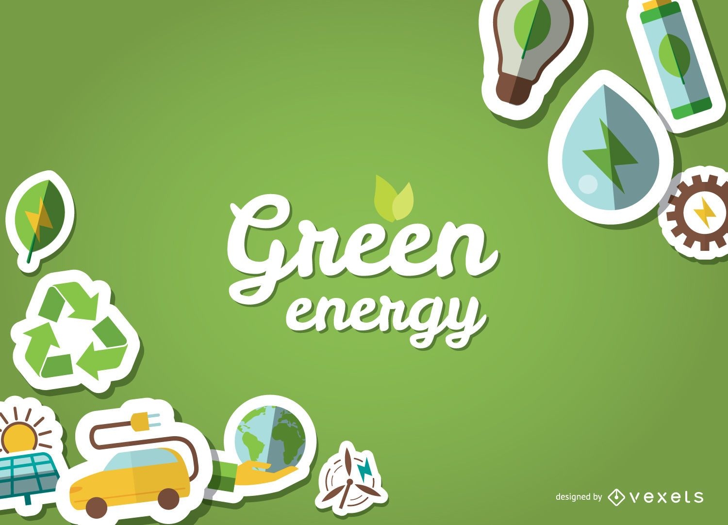Eco friendly poster with stickers